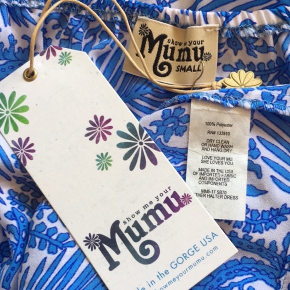 NWT Show Me Your Mumu Heather Halter Maxi Dress - in Sea Breeze - Picture 16 of 16